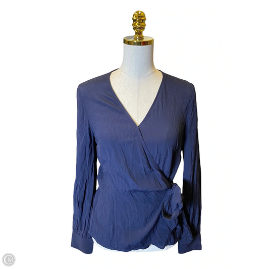 Top Long Sleeve By Talbots In Navy, Size: S