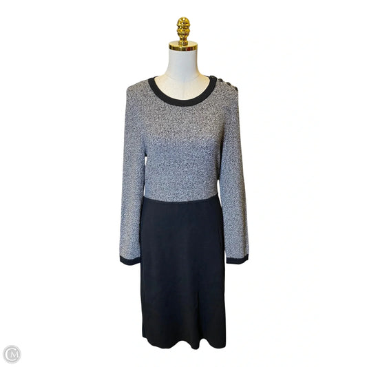 Dress Sweater By Talbots In Black & Grey, Size: M