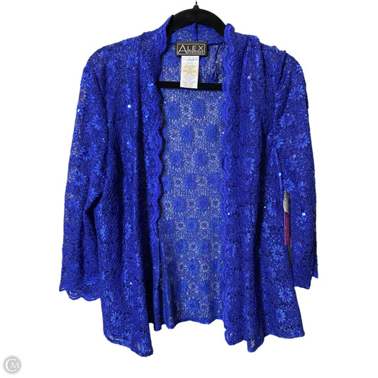Cardigan By Alex Evenings In Blue, Size: L