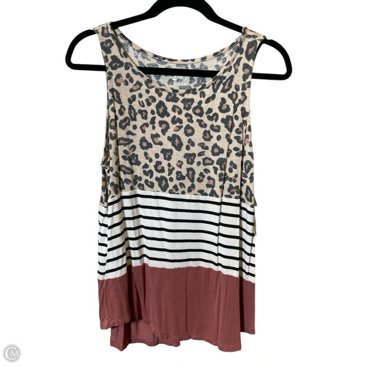 Top Sleeveless By Maurices In Animal Print, Size: L