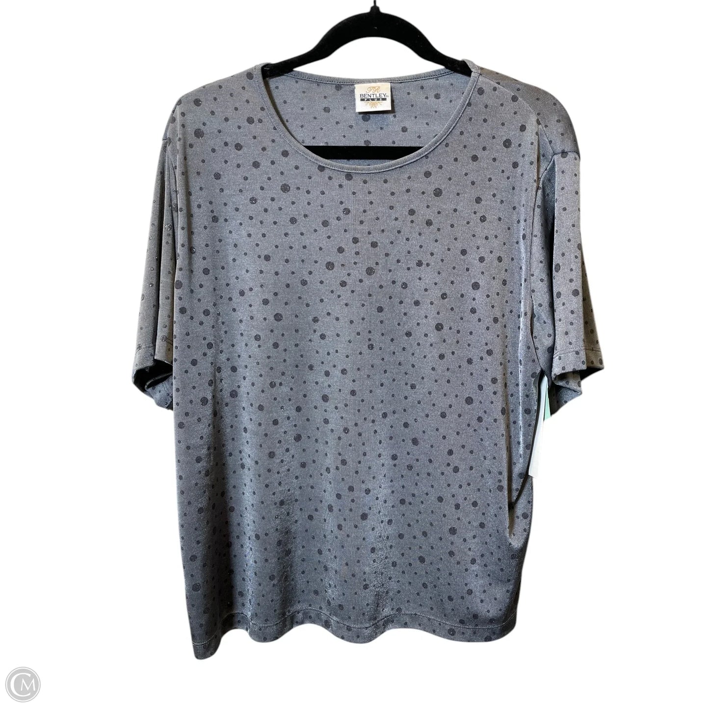 Top Short Sleeve By Bentley In Grey, Size: L