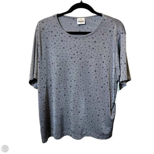 Top Short Sleeve By Bentley In Grey, Size: L