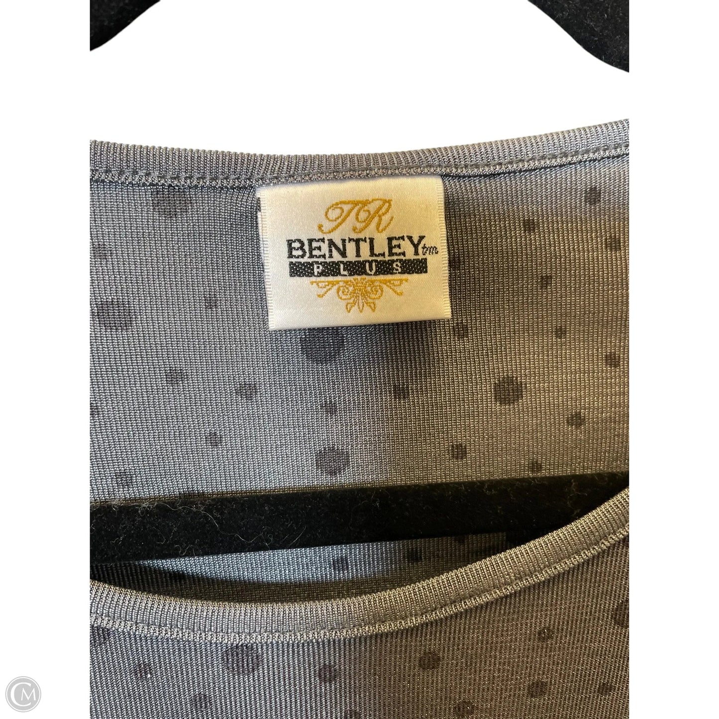 Top Short Sleeve By Bentley In Grey, Size: L