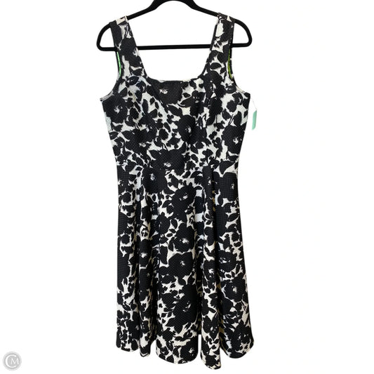 Dress Casual Midi By Covington In Black & White, Size: M