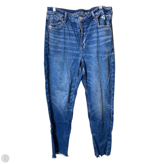 Jeans Skinny By American Eagle In Blue Denim, Size: 14