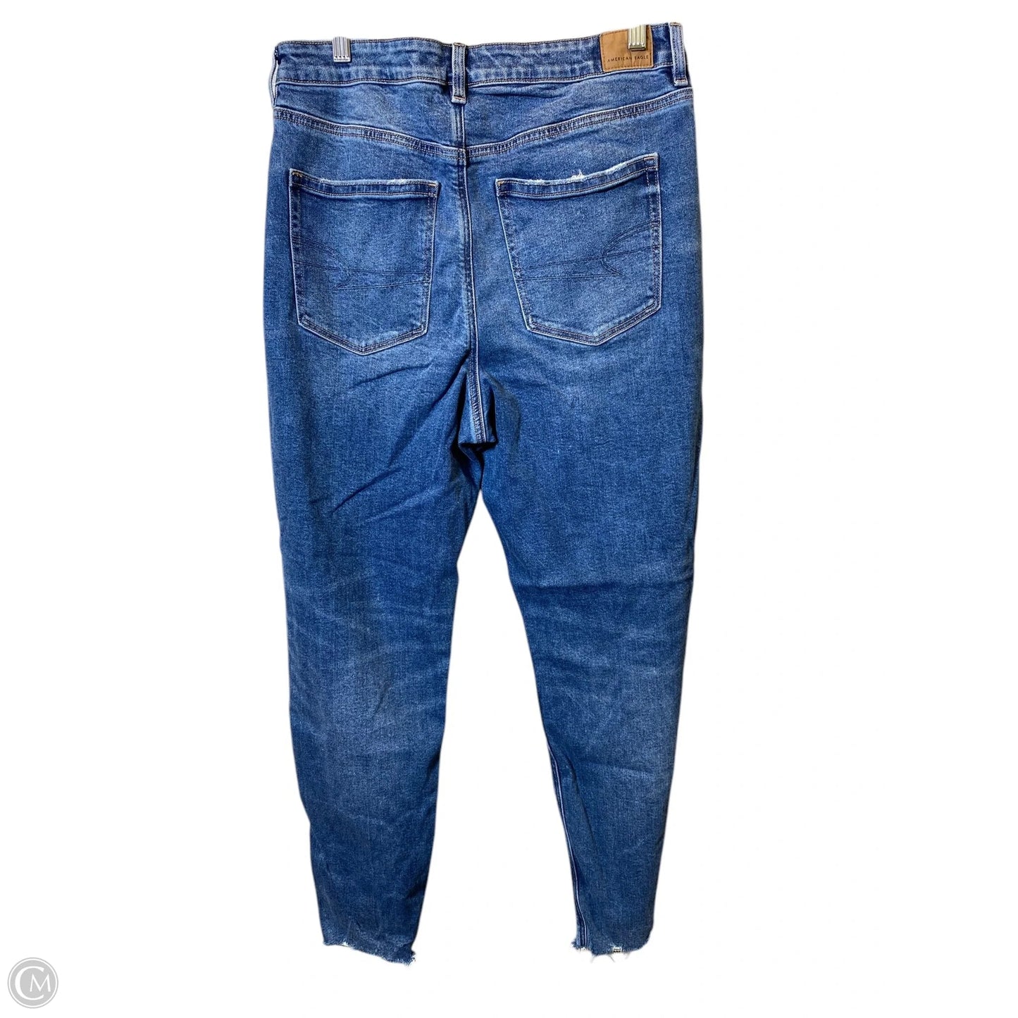 Jeans Skinny By American Eagle In Blue Denim, Size: 14