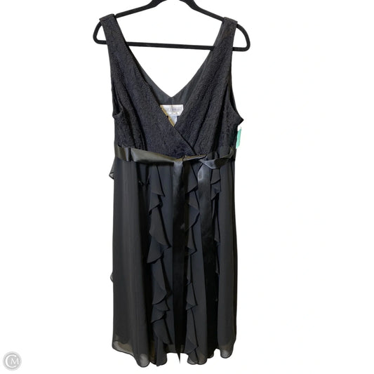 Dress Casual Midi By Jessica Howard In Black, Size: 2x