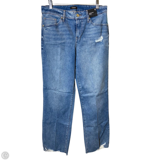 Jeans Straight By Express In Blue Denim, Size: 6l
