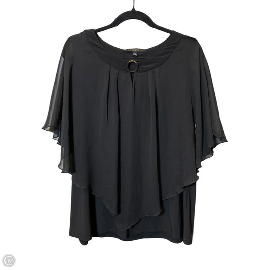 Top Short Sleeve By Atelier In Black, Size: 2x