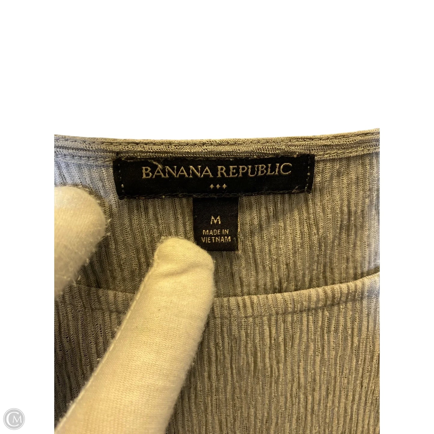 Top Long Sleeve By Banana Republic In Grey, Size: M