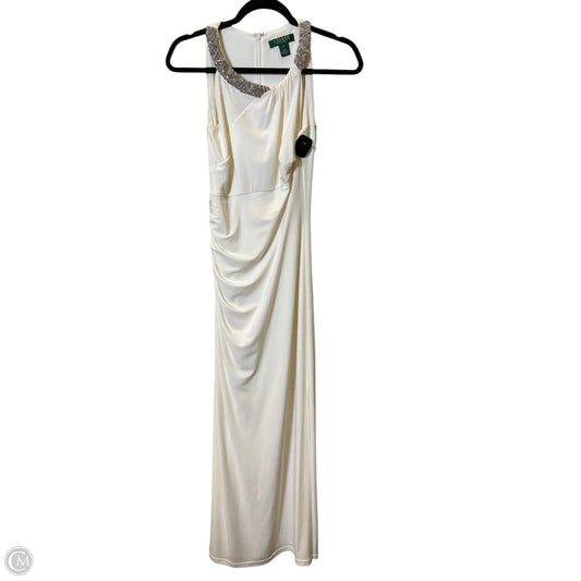 Dress Casual Maxi By Lauren By Ralph Lauren In Cream, Size: Xs