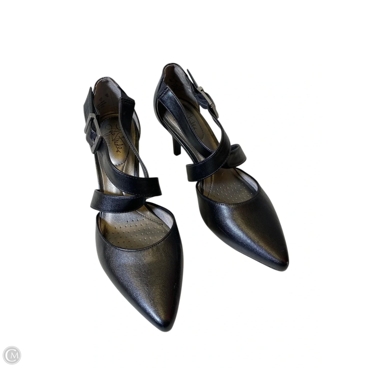 Shoes Heels Kitten By Life Stride In Black, Size: 7