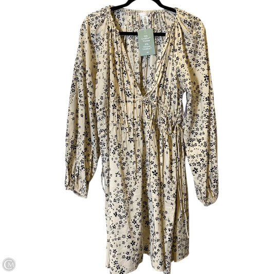 Dress Casual Midi By H&m In Black & Tan, Size: S