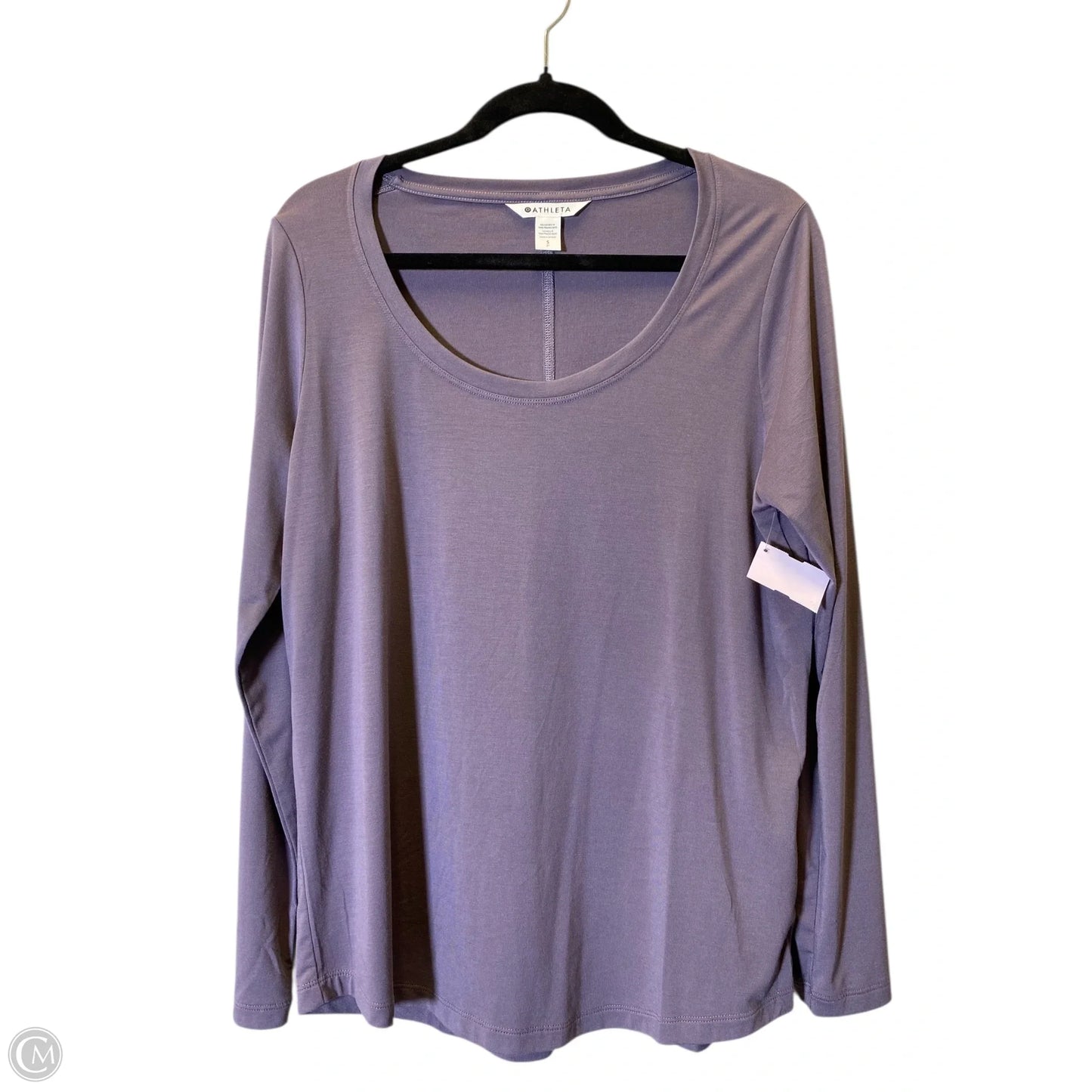 Athletic Top Long Sleeve Collar By Athleta In Purple, Size: S