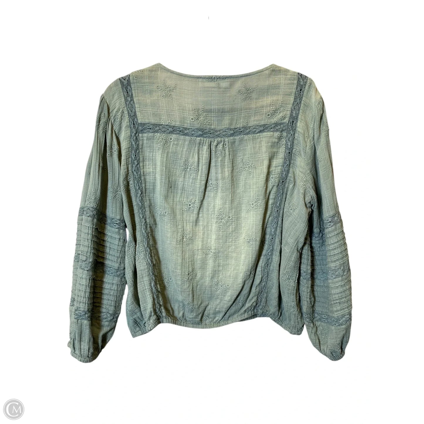 Top Long Sleeve By Lucky Brand In Green, Size: M