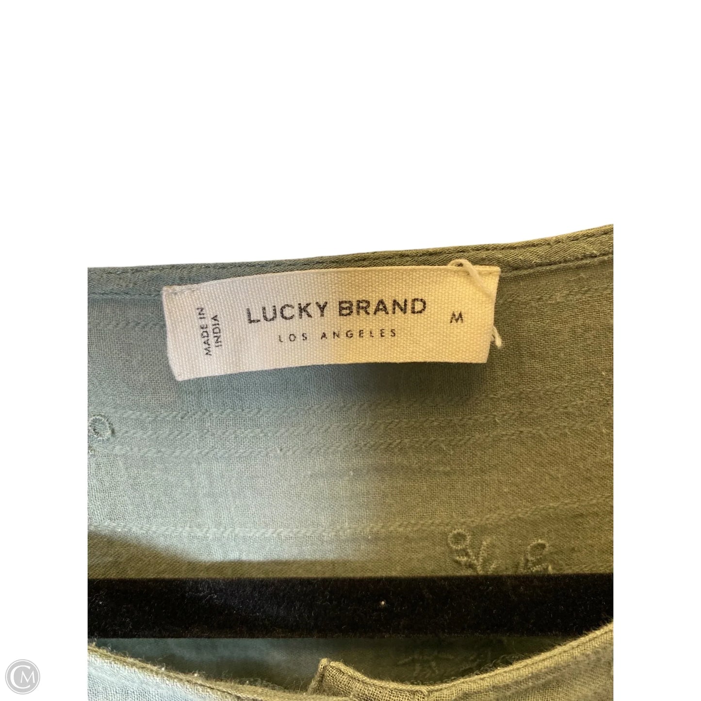 Top Long Sleeve By Lucky Brand In Green, Size: M