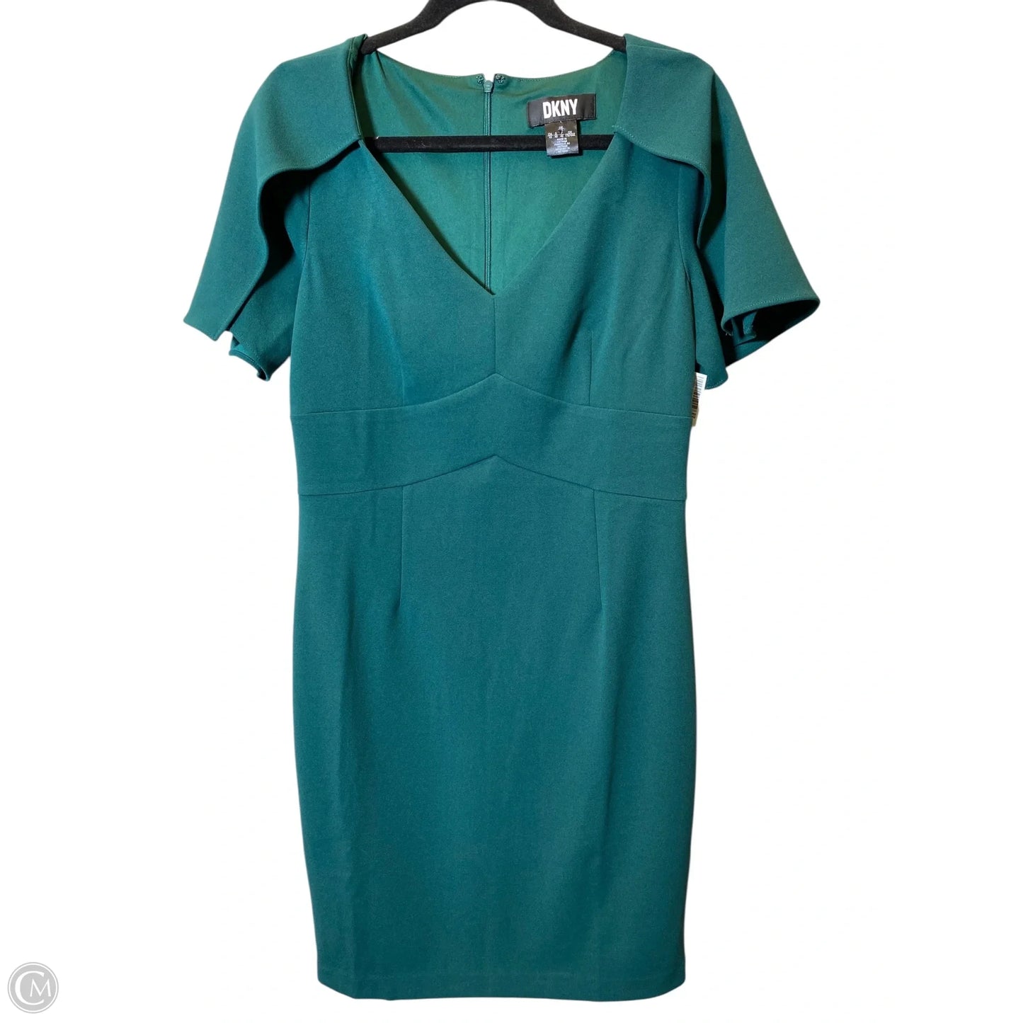 Dress Casual Midi By Dkny In Green, Size: M