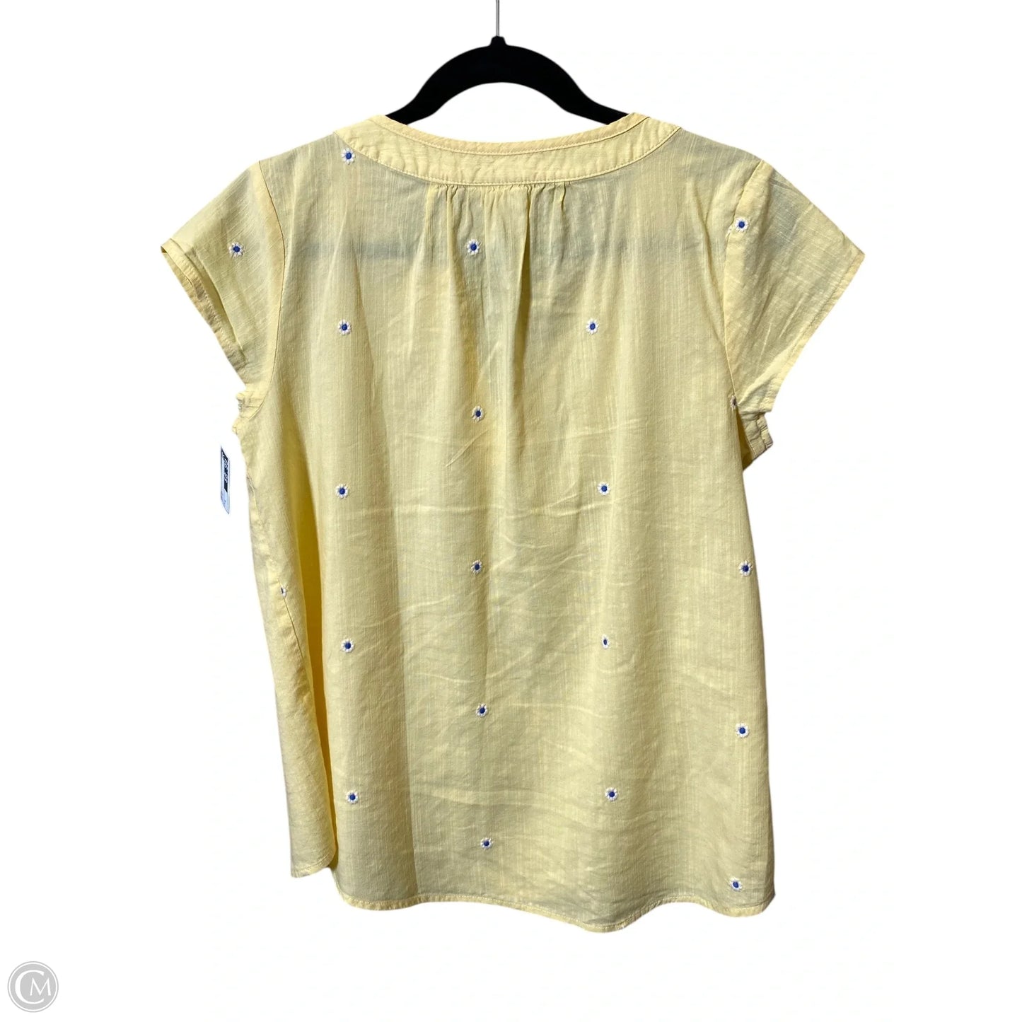 Top Short Sleeve By St Johns Bay In Yellow, Size: S