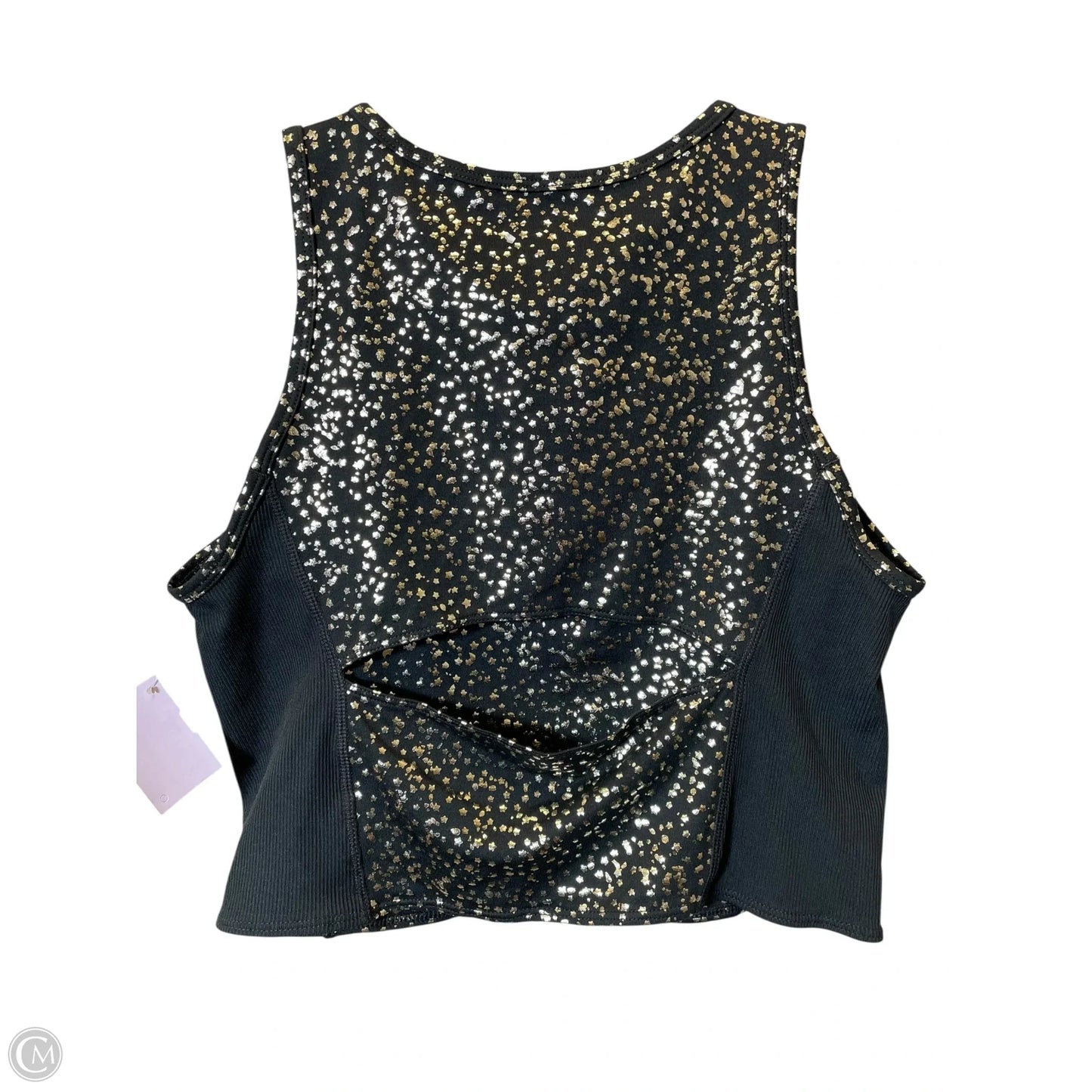 Athletic Tank Top By Nike In Black & Gold, Size: Xl