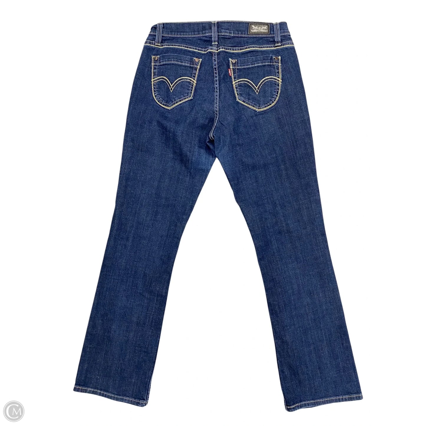 Jeans Boot Cut By Levis In Blue Denim, Size: 12