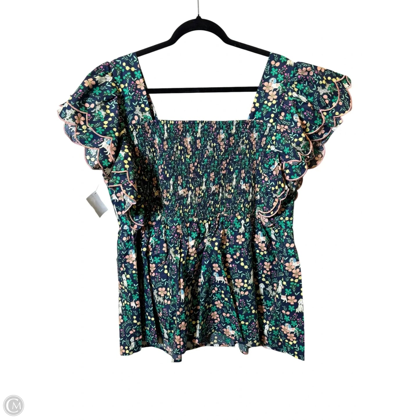 Top Short Sleeve By Oddi In Multi-colored, Size: 2XL