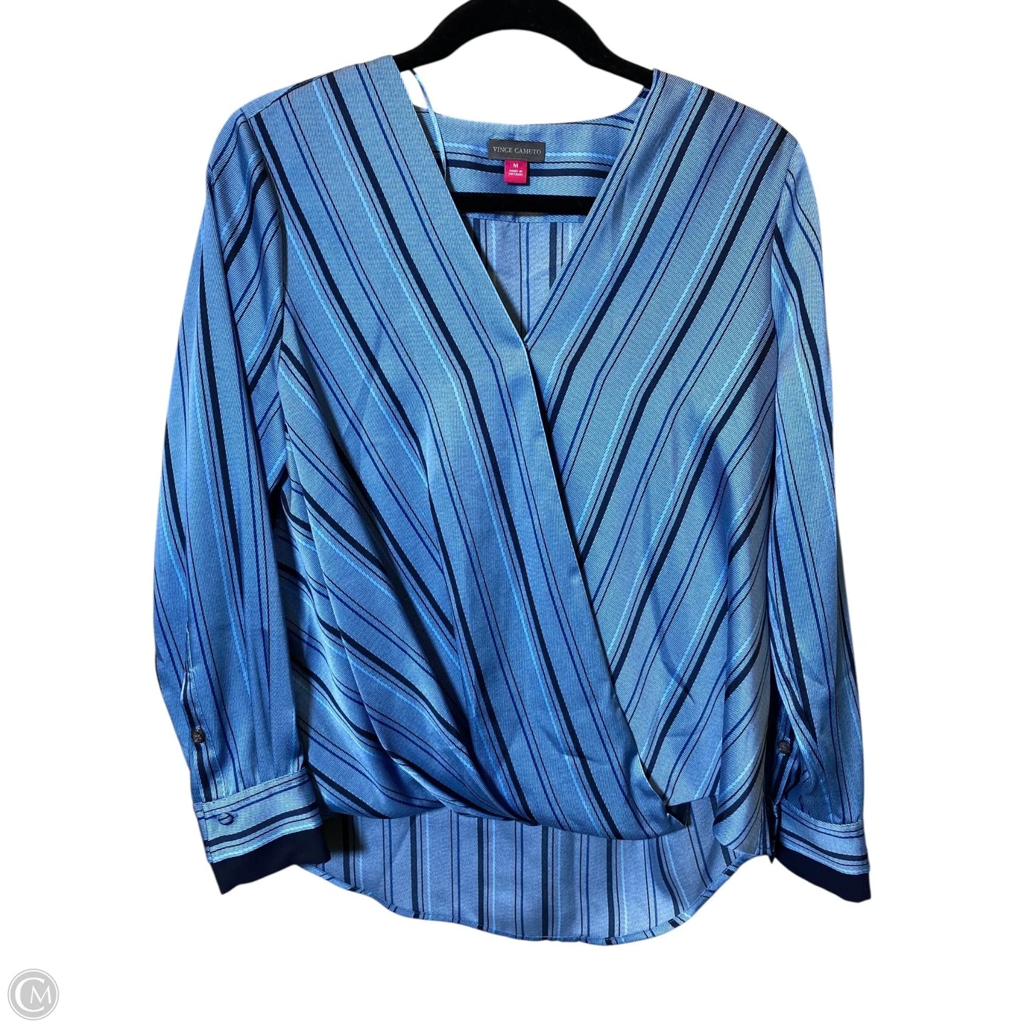 Top Long Sleeve By Vince Camuto In Blue, Size: M