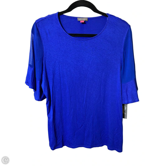 Top Short Sleeve By Vince Camuto In Blue, Size: M
