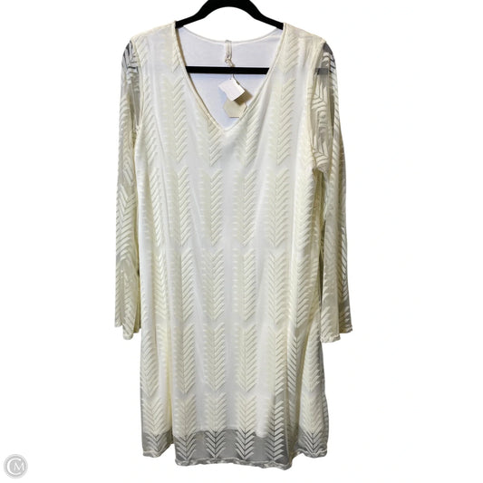 Dress Casual Midi By Pink Blush In Cream, Size: L