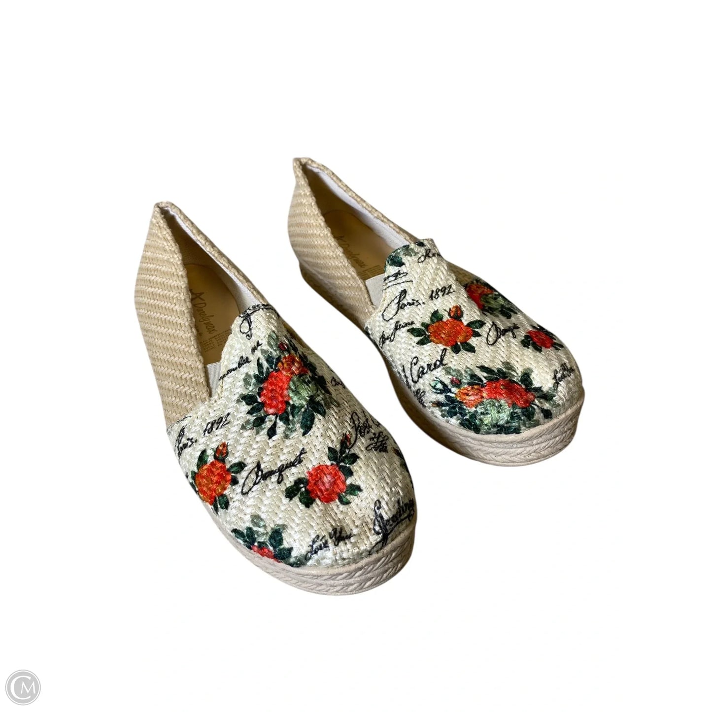 Shoes Flats By Clothes Mentor In Floral Print, Size: 8