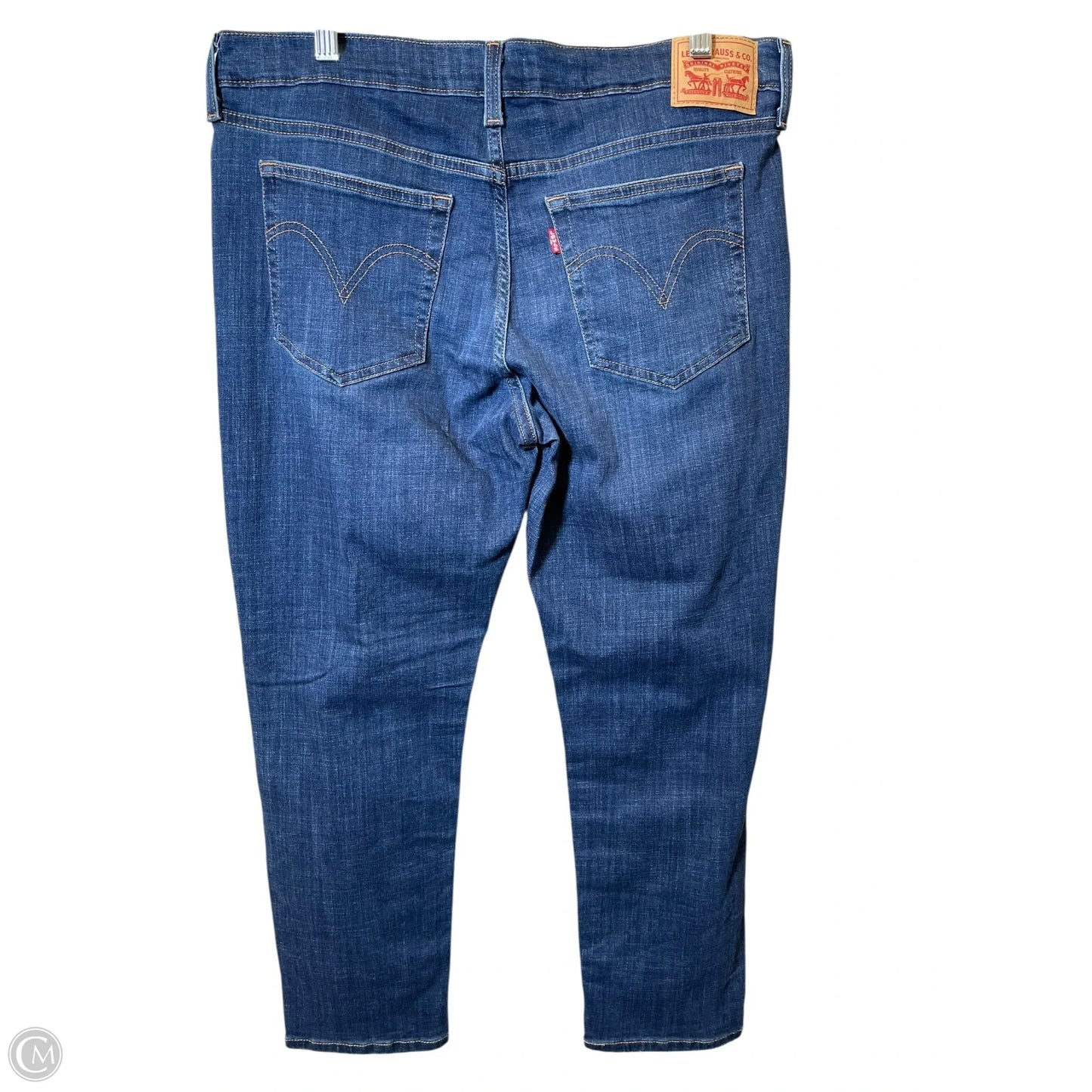 Jeans Boyfriend By Levis In Blue Denim, Size: 12