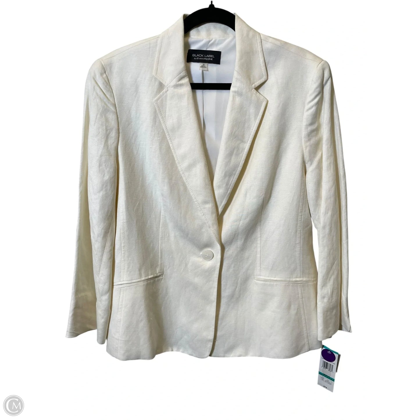 Blazer By Evan-picone In Cream, Size: 16
