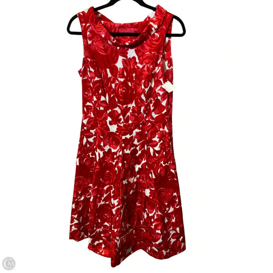 Dress Casual Midi By Clothes Mentor In Red & White, Size: S