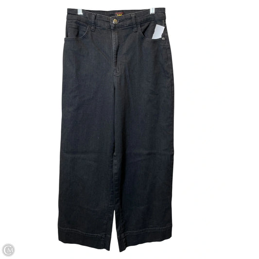 Jeans Wide Leg By Lee In Black, Size: 14