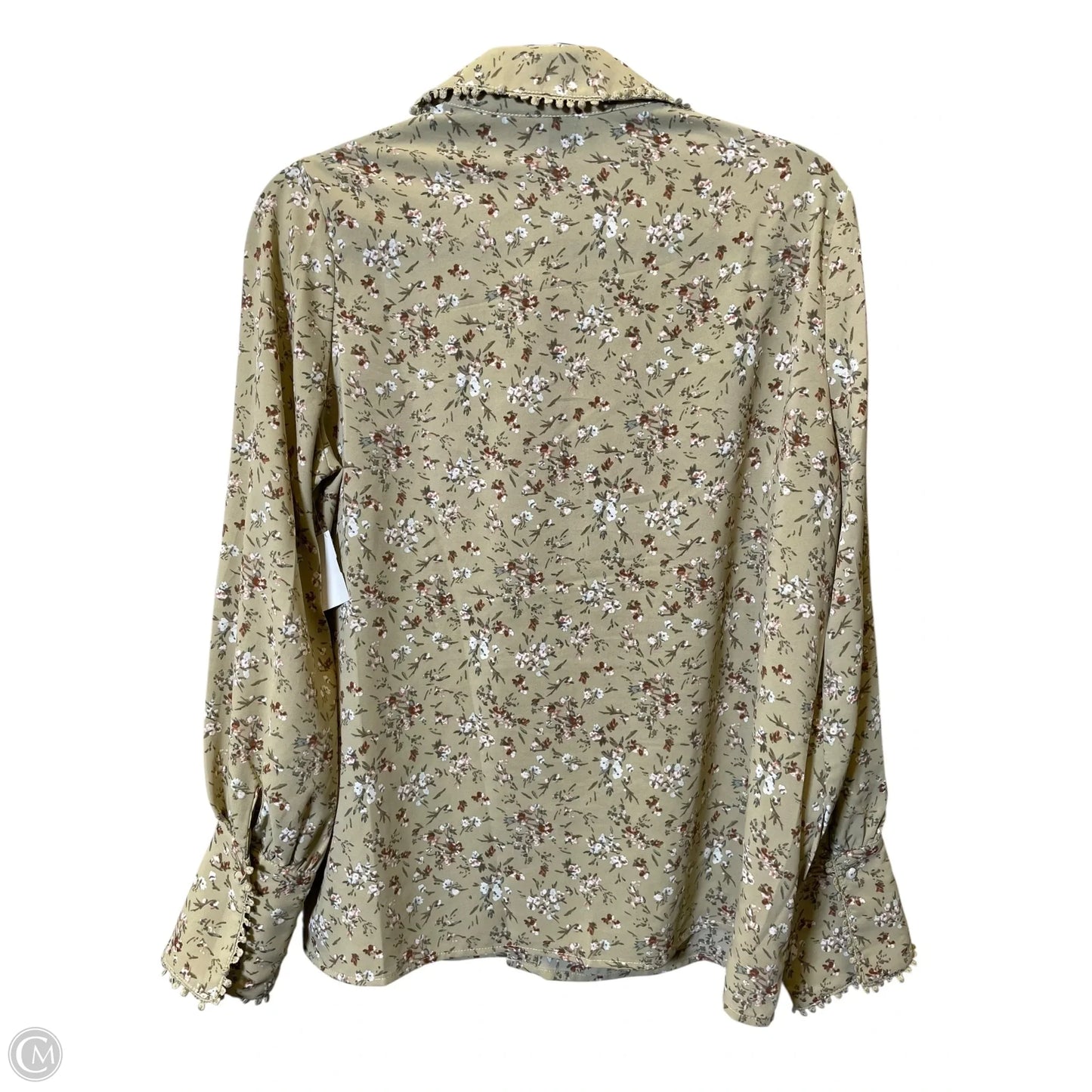 Blouse Long Sleeve By Clothes Mentor In Multi-colored, Size: L