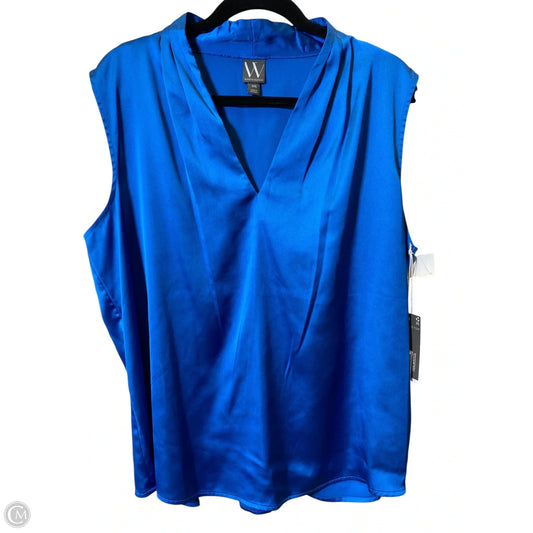 Top Sleeveless By Worthington In Blue, Size: XXL