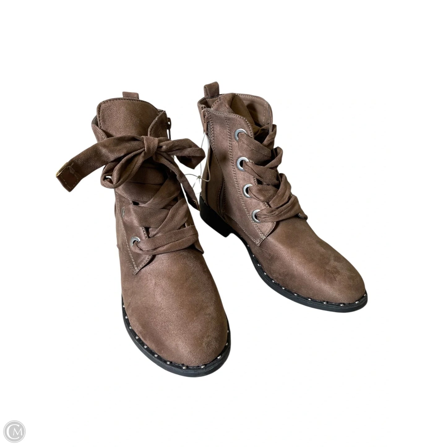 Boots Ankle Flats By C And C In Brown, Size: 9