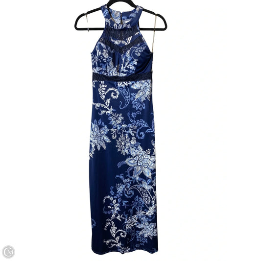 Dress Casual Maxi By Clothes Mentor In Blue & White, Size: S