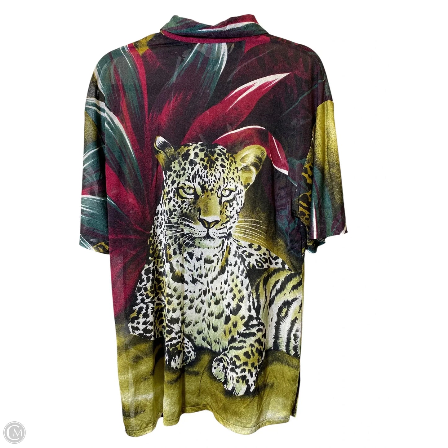 Blouse Short Sleeve By Clothes Mentor In Animal Print, Size: S