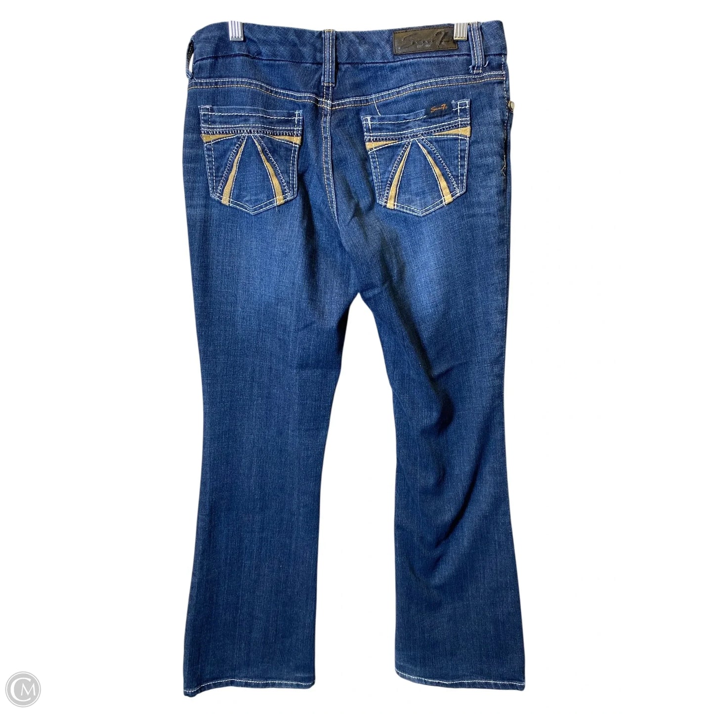 Jeans Flared By Seven 7 In Blue Denim, Size: 10