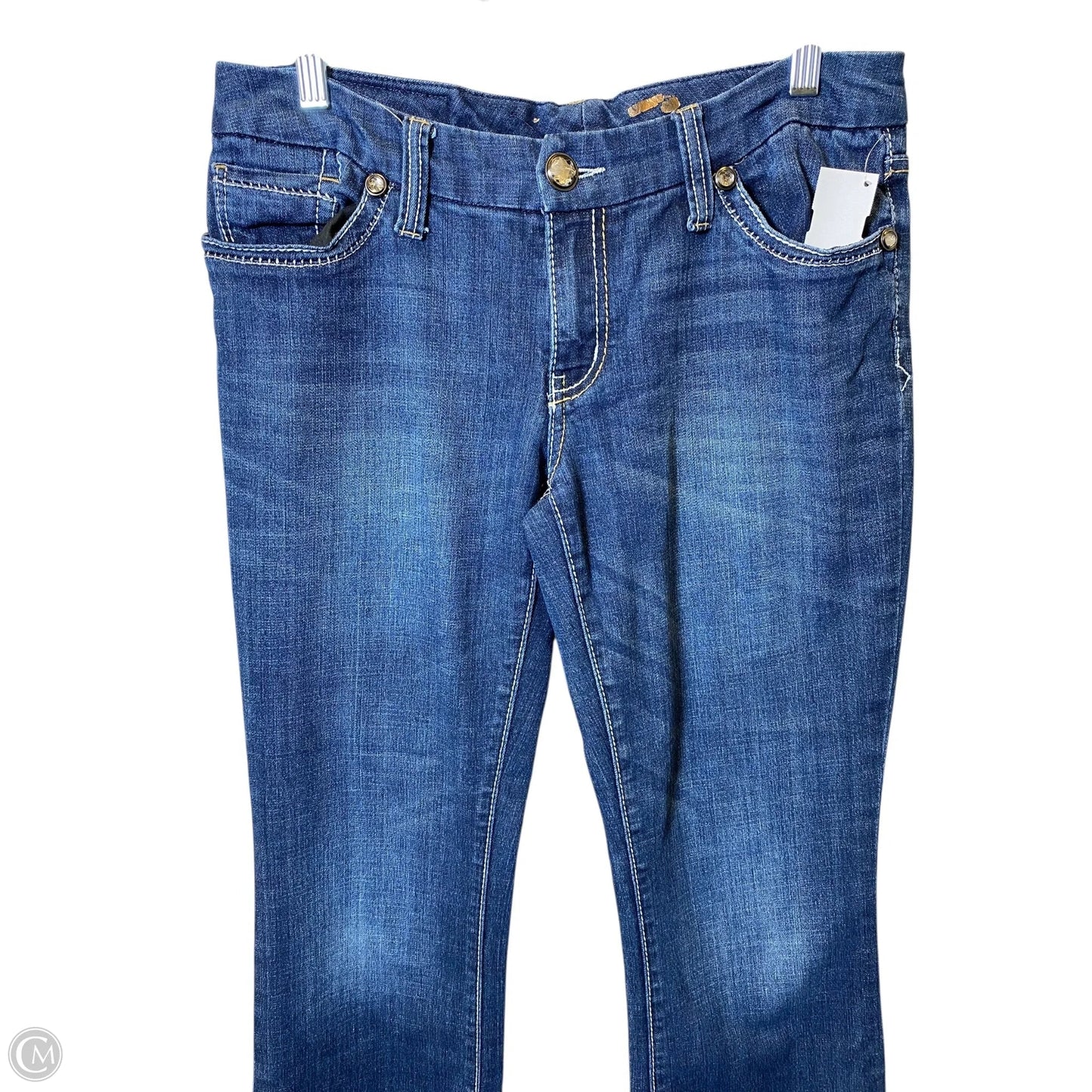 Jeans Flared By Seven 7 In Blue Denim, Size: 10