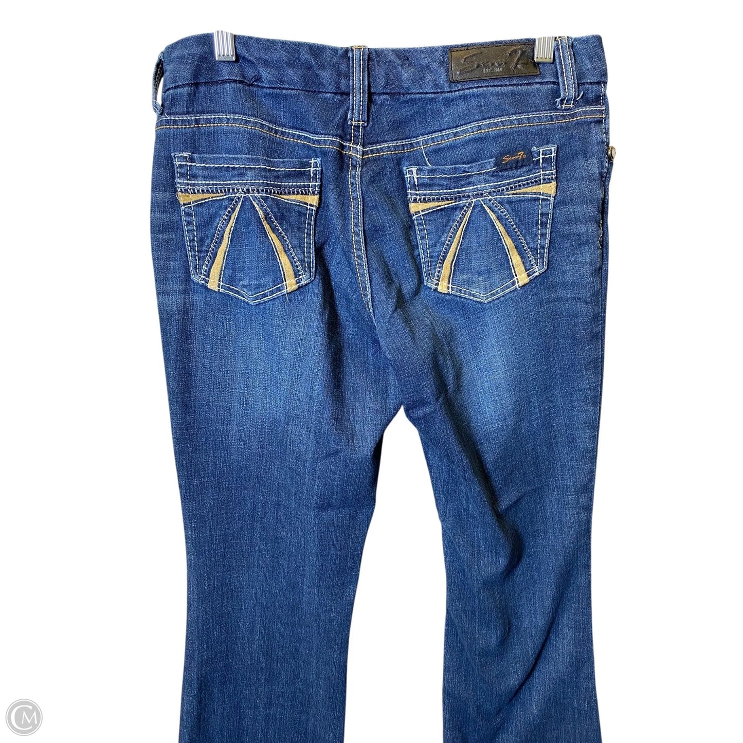 Jeans Flared By Seven 7 In Blue Denim, Size: 10
