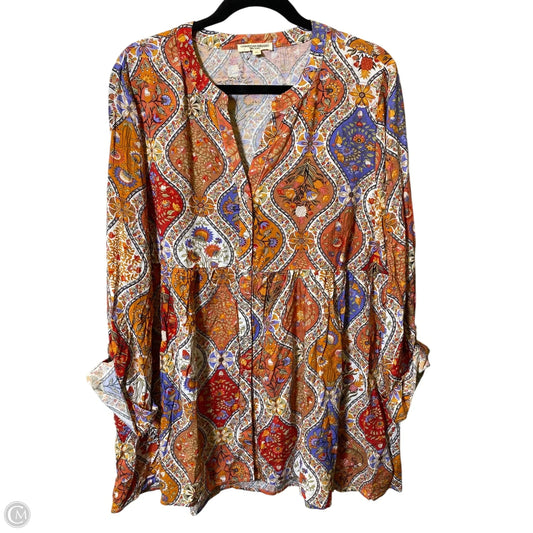 Blouse 3/4 Sleeve By Christian Siriano In Multi-colored, Size: Xl
