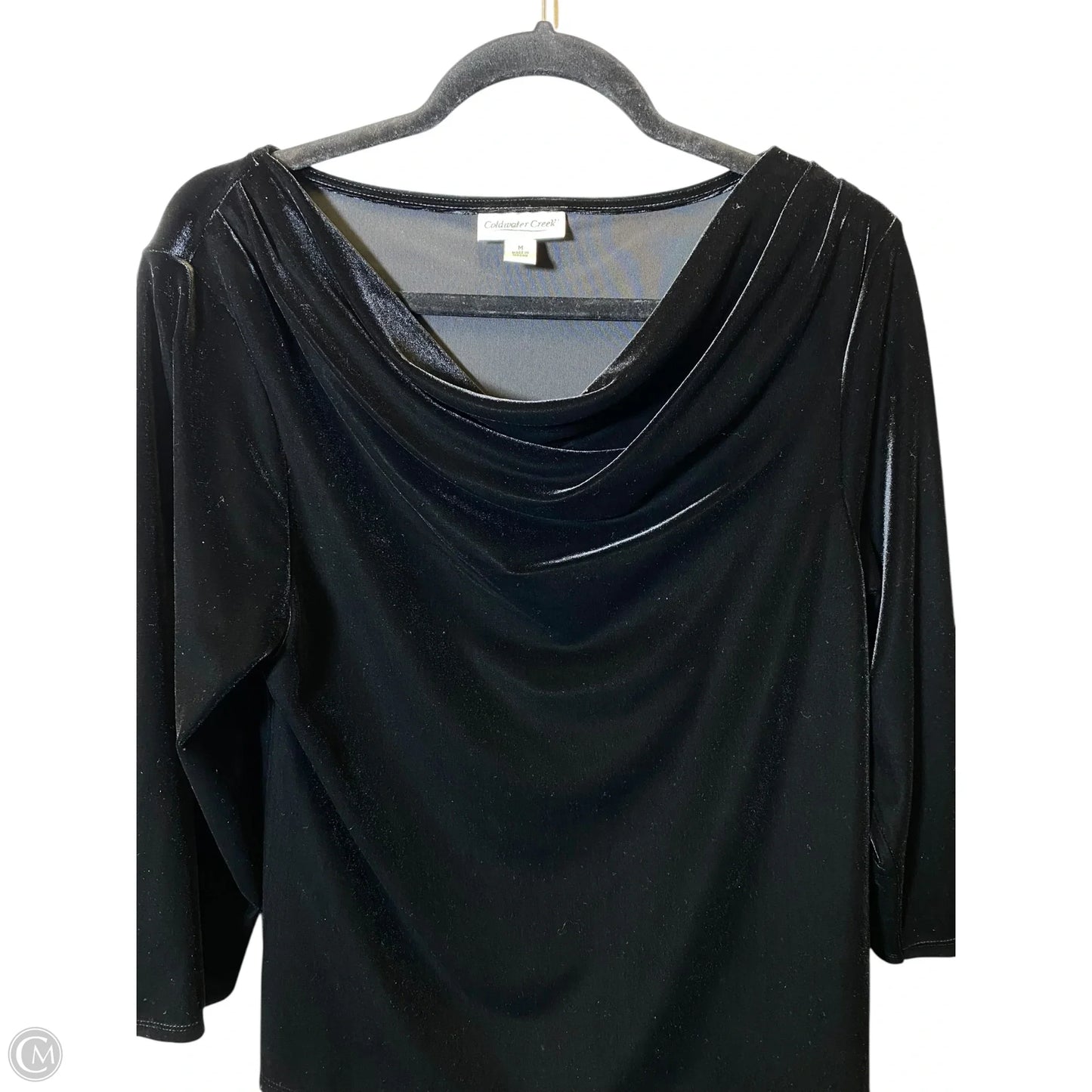 Top Long Sleeve By Coldwater Creek In Black, Size: M