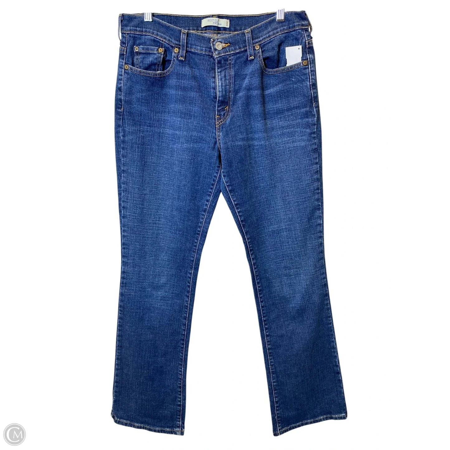 Jeans Boot Cut By Levis In Blue Denim, Size: 12
