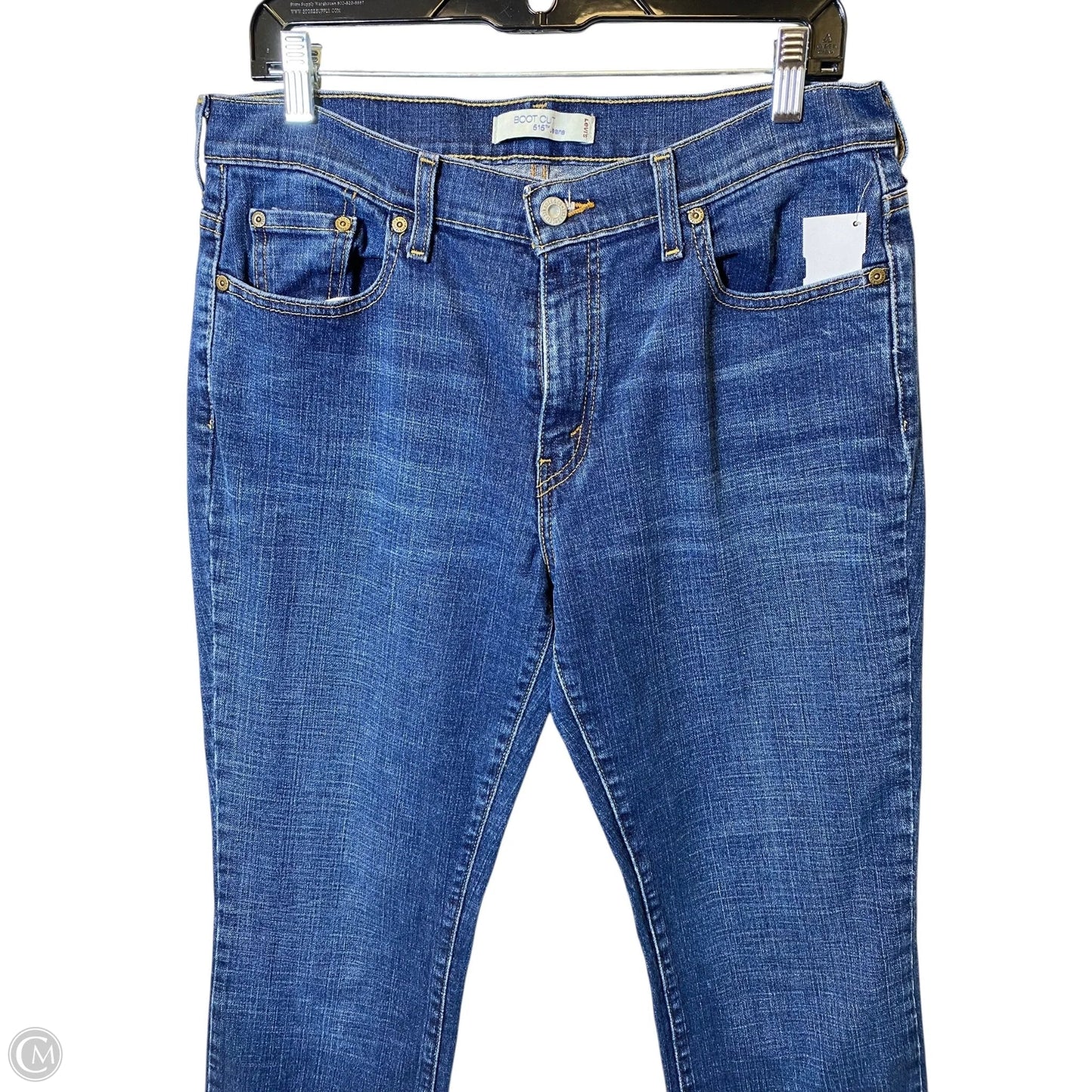 Jeans Boot Cut By Levis In Blue Denim, Size: 12