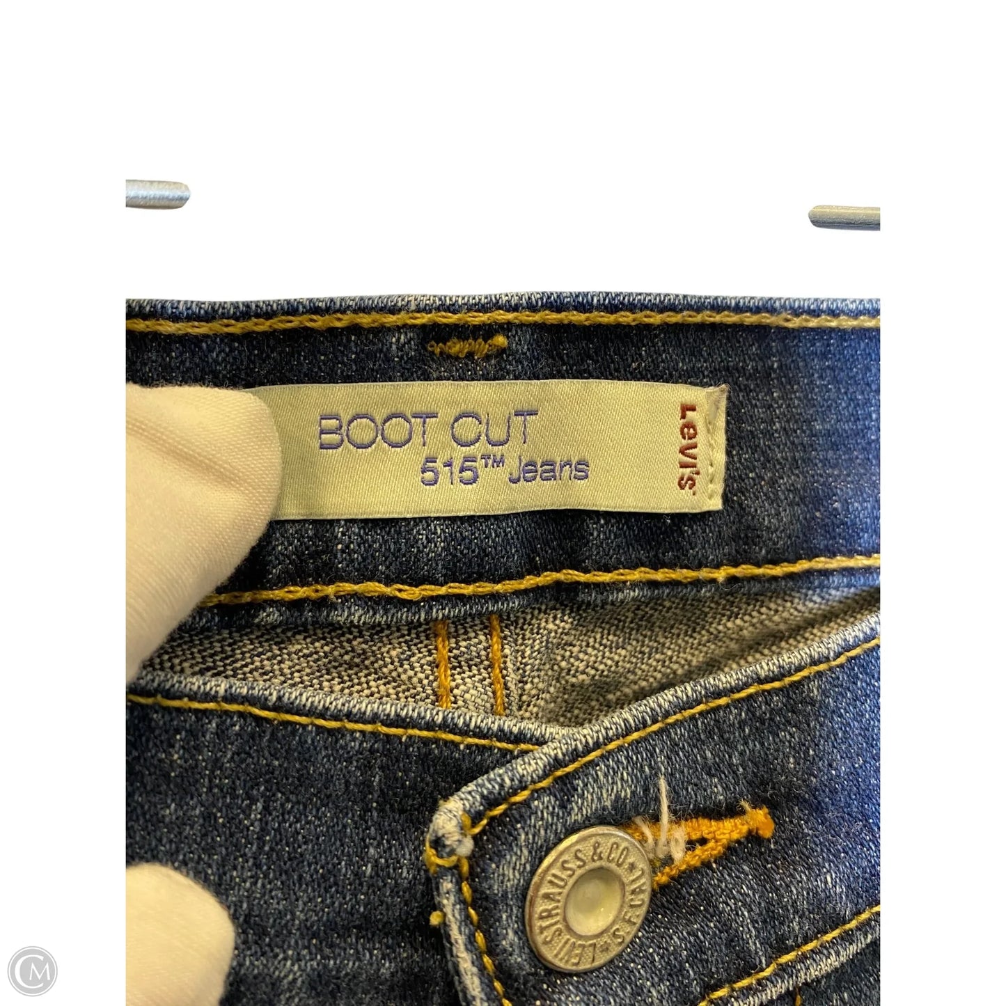 Jeans Boot Cut By Levis In Blue Denim, Size: 12