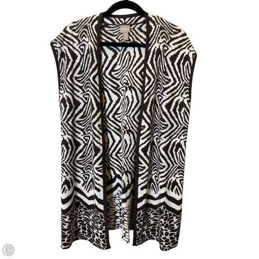 Cardigan By Chicos In Animal Print, Size: L