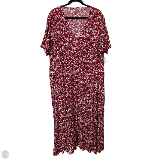 Dress Casual Maxi By BloomChic In Red & White, Size: 26