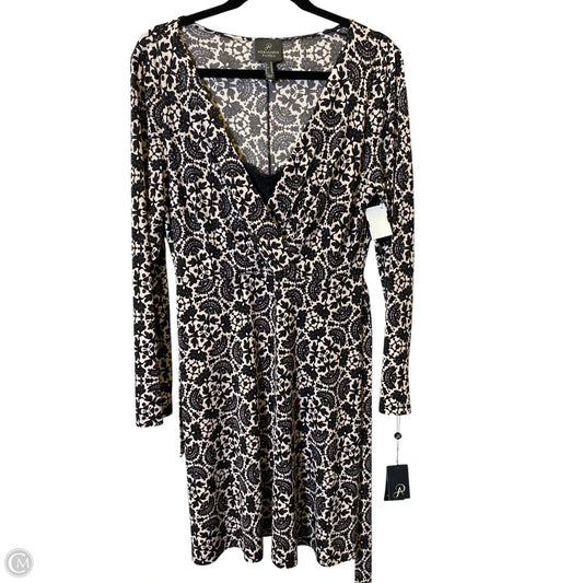 Dress Casual Short By Adrianna Papell In Black & Cream, Size: 10
