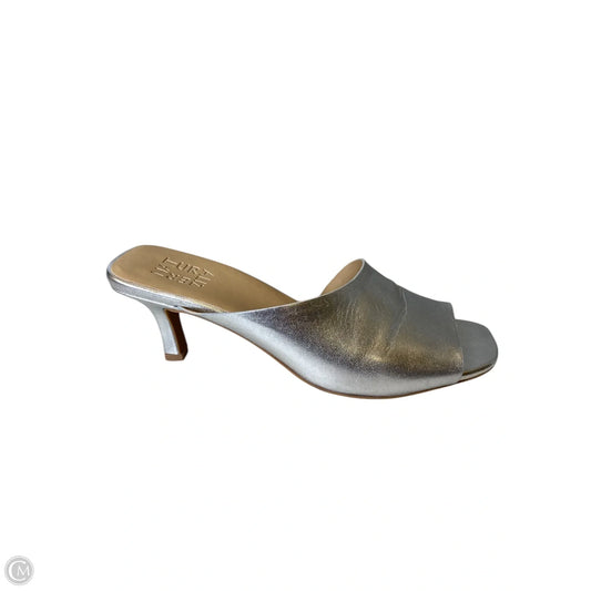 Shoes Heels Block By Naturalizer In Silver, Size: 9.5